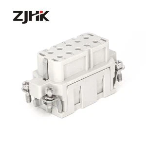 10 PIN تجعيد موصل الفضة مطلي اتصالات